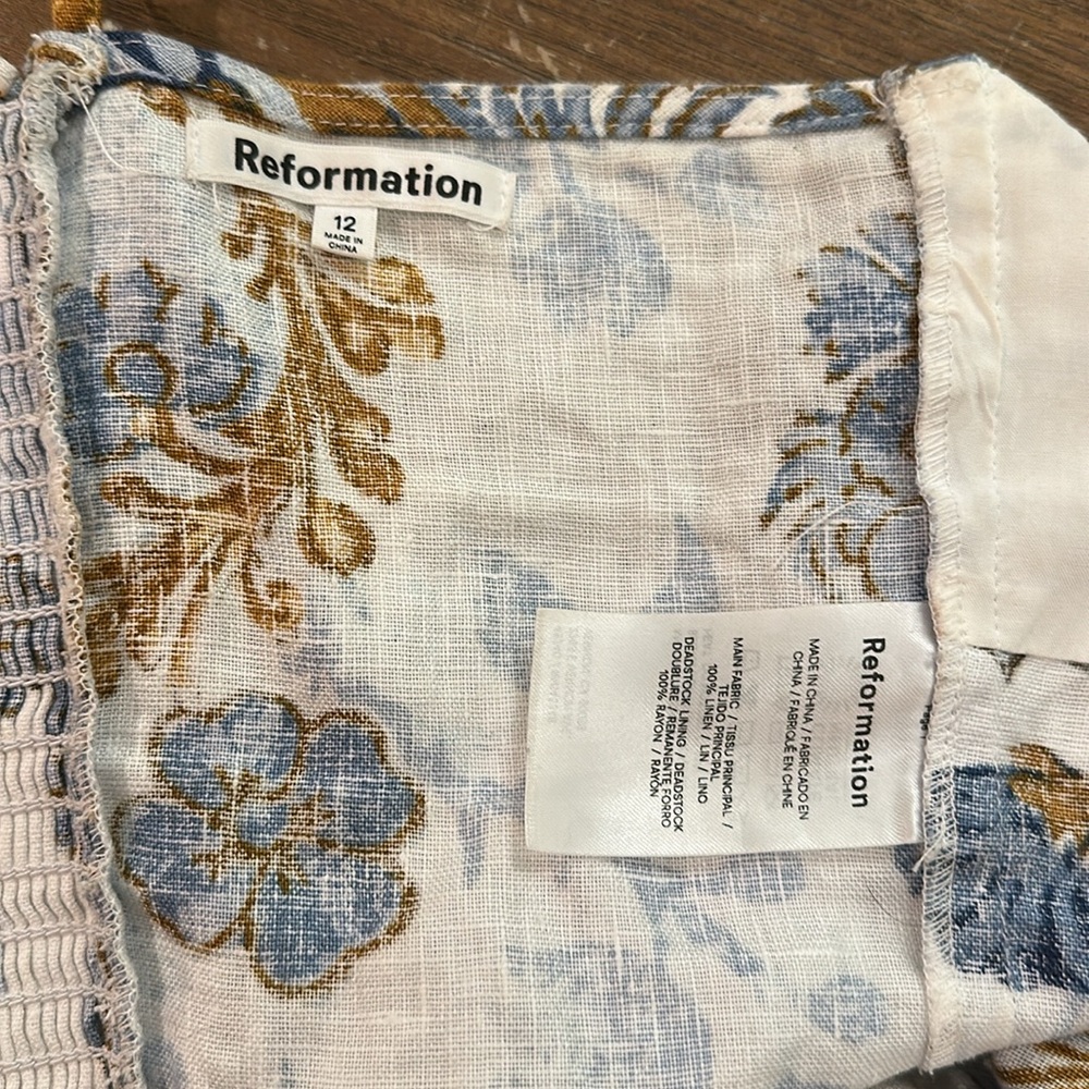 Reformation Sansa Linen Top Reign - Size 12 - Picture 4 of 4